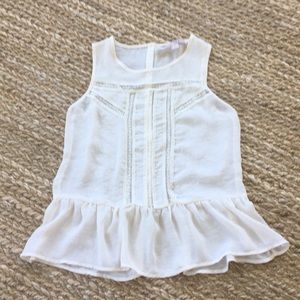 Forever 21 Sleeveless Peplum Creme Top. Size XS